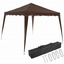 Faltpavillon Capri - Popup Dunkelbraun 3x3m