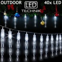 Lichterkette Weihnachten Eiszapfen 10 LEDs 6,2m