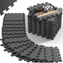 Bodenschutz-/Puzzlematte 36er-Set Grau 180x180x1cm