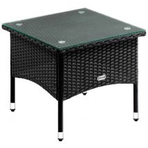 Polyrattan Beistelltisch Schwarz 50x50x45cm