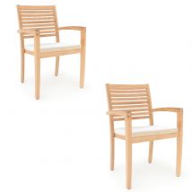 Sitzkissen Toscana 2er-Set Weiß 49x43x6cm