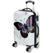 Hartschalenkoffer Rollen 360º Reisekoffer Butterfly Polycarbonat 42L