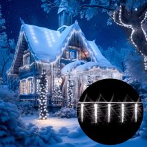 Lichterkette Weihnachten Eiszapfen 80 LEDs 13m