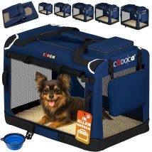 Hundebox faltbar S 50x34x36cm Blau