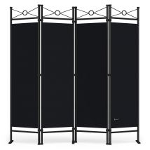Paravent Lucca Schwarz 180x163cm