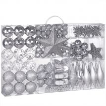 Weihnachtsbaumkugeln Silber 102-tlg