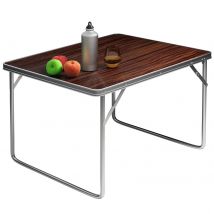 Campingtisch Holzoptik Alu 80x60x70cm klappbar