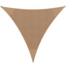 Sonnensegel HDPE Dreieck Sand 4x4x4m