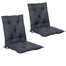 Sitzauflagen 2er-Set Anthrazit 116x57x7cm