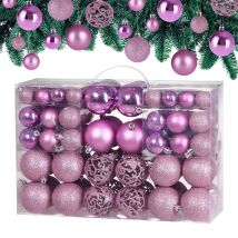 Weihnachtsbaumkugeln Rosa 100-tlg