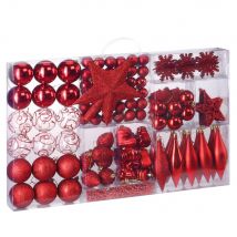 Weihnachtsbaumkugeln Rot 102-tlg