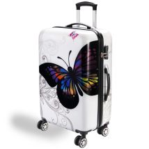 Hartschalenkoffer Rollen 360º Reisekoffer Butterfly Polycarbonat 66L