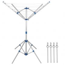 Aluminium Wäschespinne 104x160cm 16m Gesamtleine