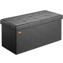 Sitzbank Schwarz 80x40x40cm MDF faltbar