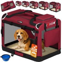 Hundebox faltbar L 70x52x50cm Dunkelrot