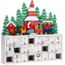 Adventskalender Winterlandschaft Holz