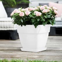 Blumentopf Weiß 30x29x29cm 15,1L