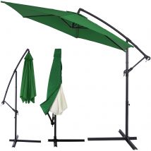 Ampelschirm Grün Alu Ø300cm UV-Schutz 50+ + Abdeckung