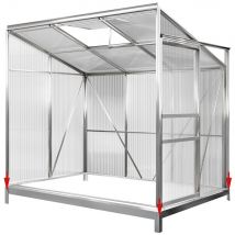 Stahlfundament verzinkt 190x122x12cm - für Anlehngewächshaus