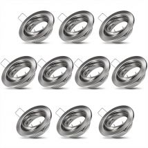 Rahmen für Einbauleuchte 10er-Set Silber matt
