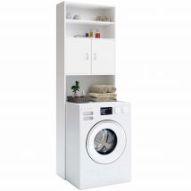 Waschmaschinenhochschrank Neapel Weiß 185x63x20cm