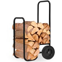 Kaminholzwagen 56x45x105cm 80 kg Tragkraft Gummireifen