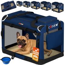 Hundebox faltbar M 50x34x36cm Blau