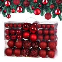 Weihnachtsbaumkugeln Rot 100-tlg