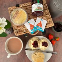 Gluten Free Cream Tea for Two Hamper - Afternoon Tea Delivery - Wicker Hamper