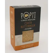 Popti Cornish Buttermilk &amp; Oat Crackers 130g