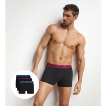 DIM Lot de 3 boxers homme noir ceinture colorée Retro Mix &and Colors