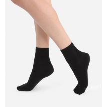 DIM Lot de 2 paires de socquettes noires Femme
