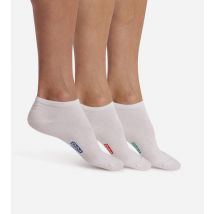 DIM Lot de 3 paires de socquettes blanches en coton Homme