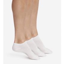 DIM Lot de 3 paires de chaussettes courtes homme Blanc Dim Coton