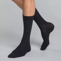 DIM Mi-chaussettes coton X3 anthracite Homme Basic Coton