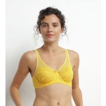DIM Soutien-gorge emboîtant en dentelle Jaune Dim Generous Essentiel