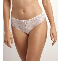 DIM Slip femme dentelle et microfibre Rose Ballerine Generous Essentiel