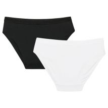 DIM Lot de 2 culottes fille blanches - Pocket Micro