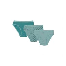 Lot de 3 culottes fille en coton stretch Vert d’Eau à pois Les Pockets - Féminin - Taille 8