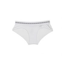 DIM Shorty fille coton stretch Blanc avec impressions argentées Dim Sport