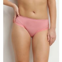 DIM Culotte femme semi-transparente en microfibre rose Dim Generous
