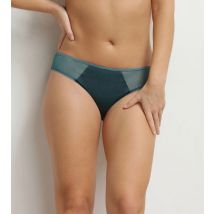 DIM Culotte femme microfibre et tulle plumetis Vert Hydro Generous Coton Bio