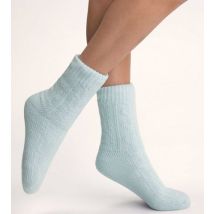 DIM Chaussette chaude femme Bleu Ciel Cocoon Polaire