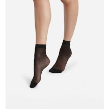 DIM Lot de 2 paires de socquettes en voile renforcé Noir Ultra Resist