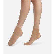 DIM Lot de 2 paires de socquettes voile renforcé Beige Éclat Ultra Resist