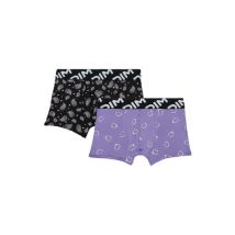 DIM Lot de 2 boxers garçons en microfibre recyclée motif smiley Dim Micro