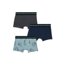 DIM Lot de 3 boxers garçon coton stretch motif gameboy Bleu EcoDim Mode