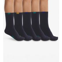 DIM Lot de 5 paires de chaussettes enfant en coton Bleu Marine Écodim
