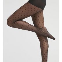 DIM Collant femme voile transparent à cœurs multiples Noir 19D Dim Style