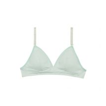 DIM Soutien-gorge triangle sans armature en coton bio Bleu Pastel Skin Care